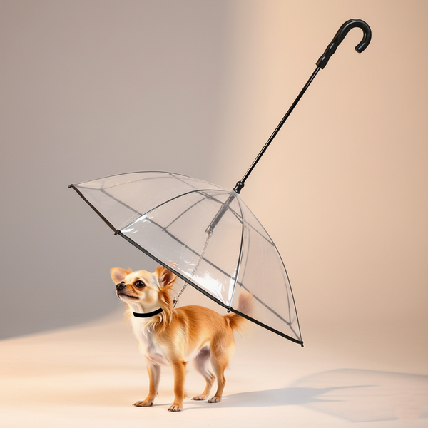 FeedIQ™ Guinzaglio con Ombrello Trasparente per Cani