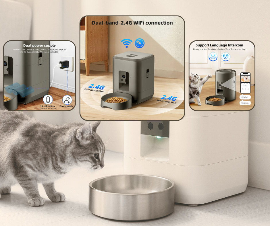 FeedIQ™ Smart HD Cam Pet Feeder 2L Wi-Fi & FHD My Store