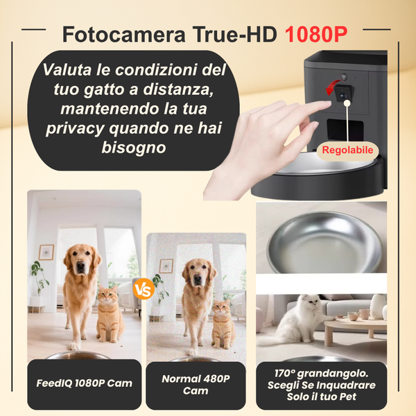 FeedIQ™ Distributore intelligente di cibo per animali domestici HD NVCam 4/8L WIFI