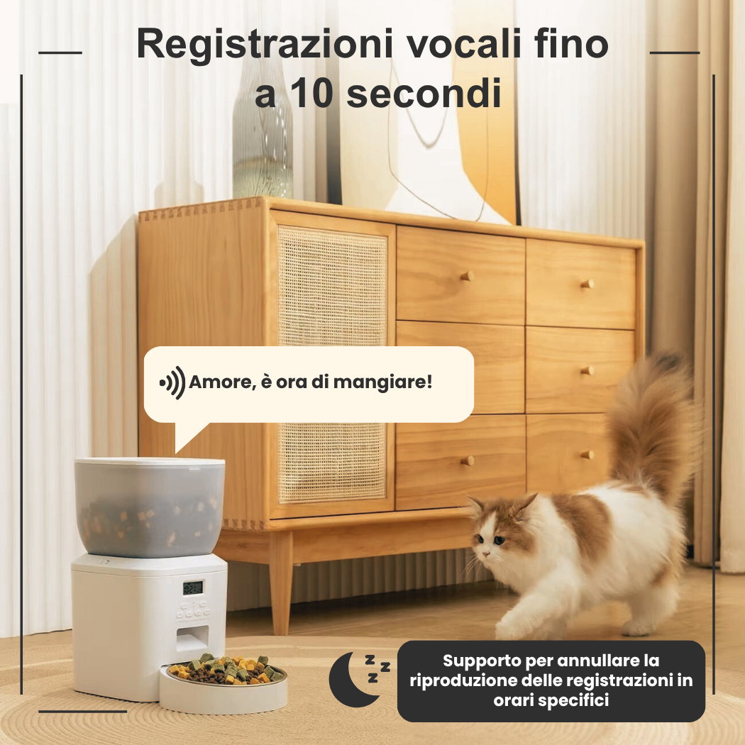 FeedIQ™ Distributore intelligente di cibo per animali domestici HD NVCam 4/8L WIFI