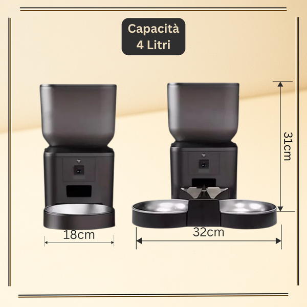 FeedIQ™ Distributore intelligente di cibo per animali domestici HD NVCam 4/8L WIFI