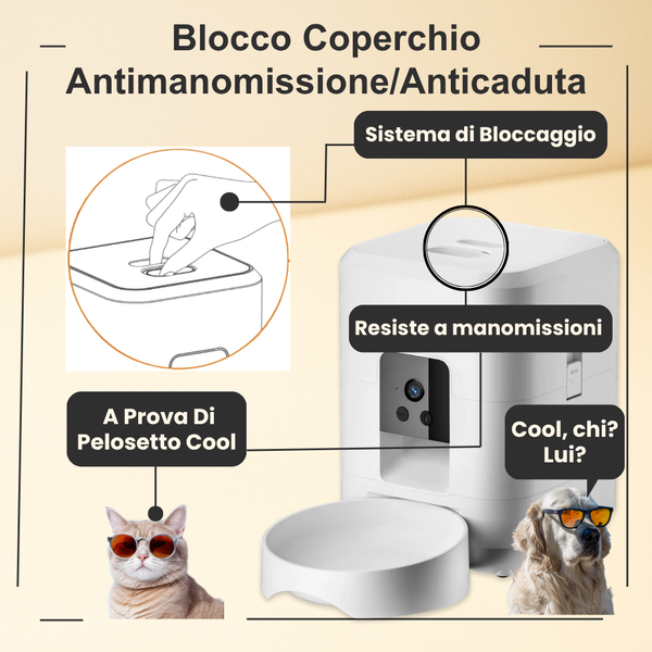 FeedIQ™ Smart HD Cam Pet Feeder 2L Wi-Fi e FHD