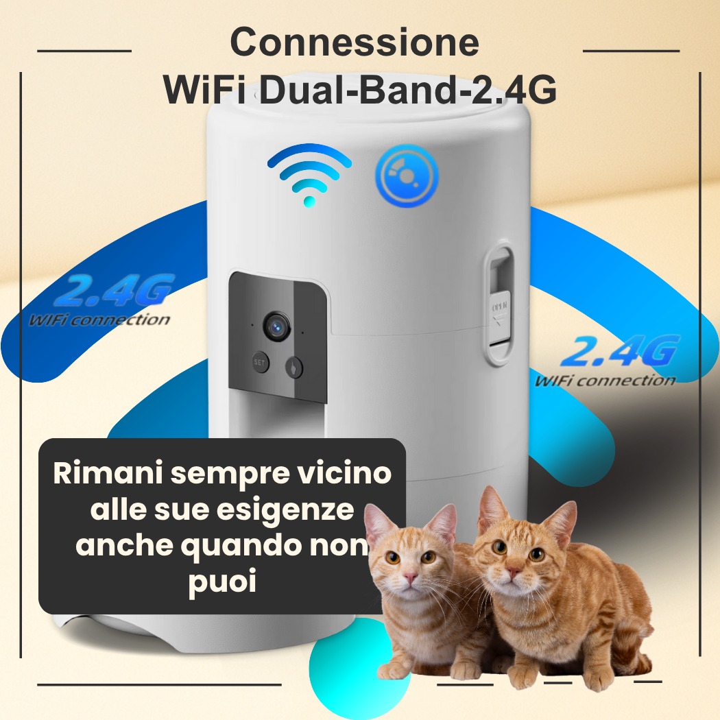 FeedIQ™ Smart HD Cam Pet Feeder 2L Wi-Fi e FHD