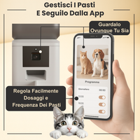 FeedIQ™ Distributore intelligente di cibo per animali domestici HD NVCam 4/8L WIFI