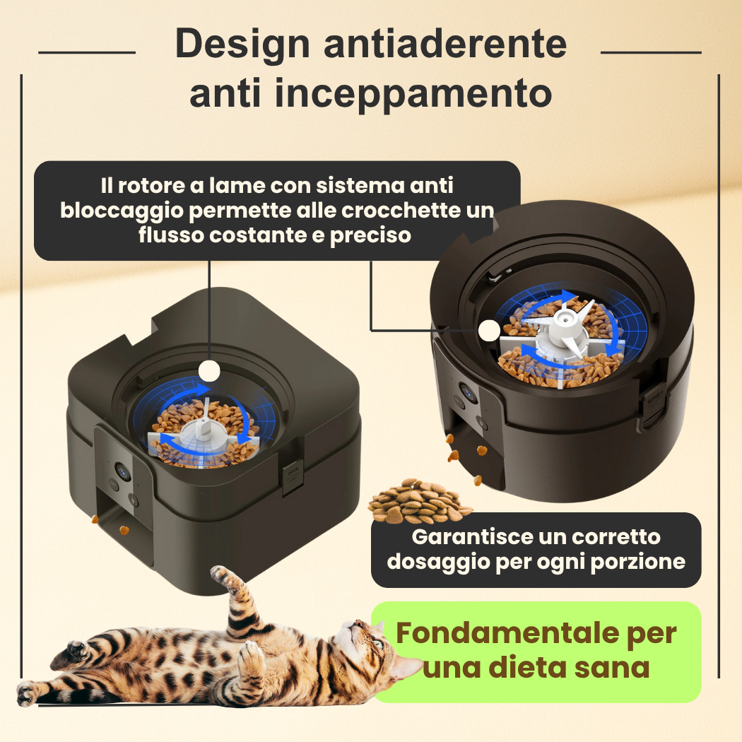 FeedIQ™ Smart HD Cam Pet Feeder 2L Wi-Fi e FHD