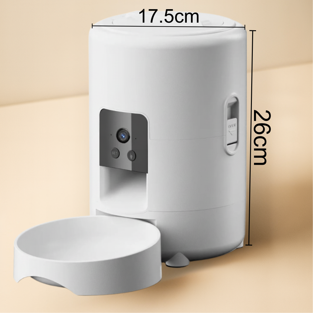 FeedIQ™ Smart HD Cam Pet Feeder 2L Wi-Fi e FHD